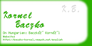 kornel baczko business card